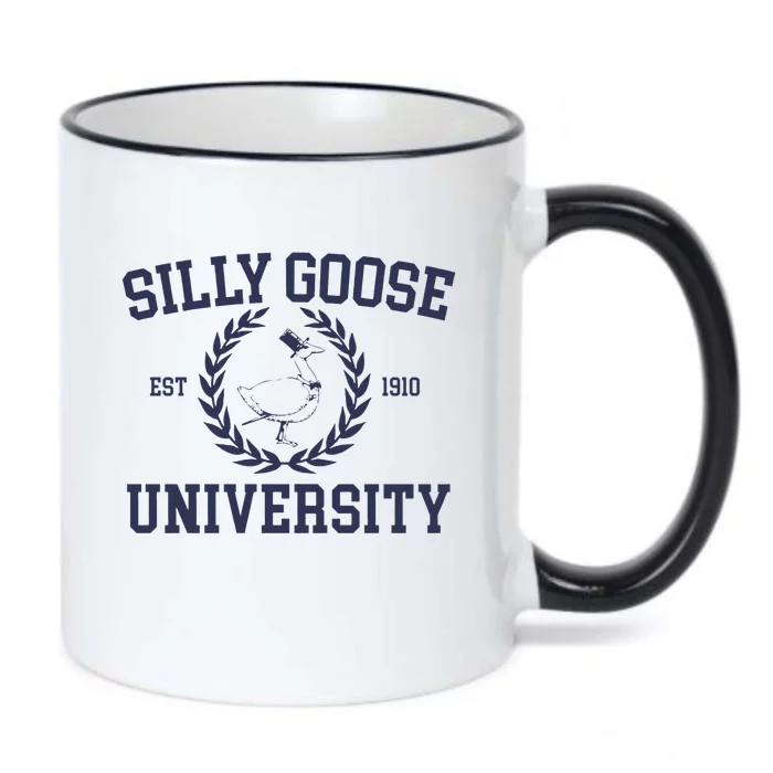 Silly Goose University Silly Goose Meme Clothing Black Color Changing Mug