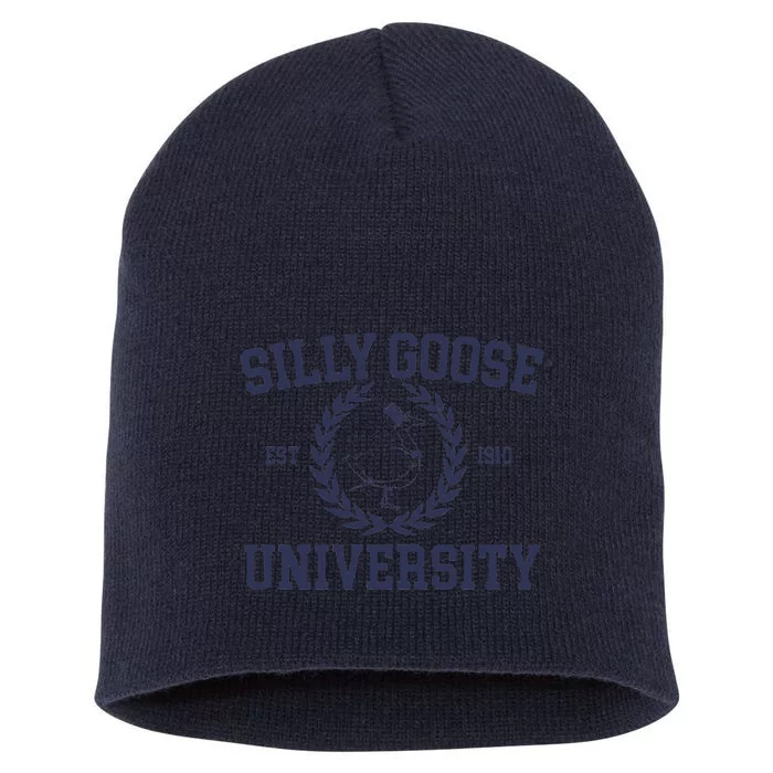 Silly Goose University Silly Goose Meme Clothing Short Acrylic Beanie