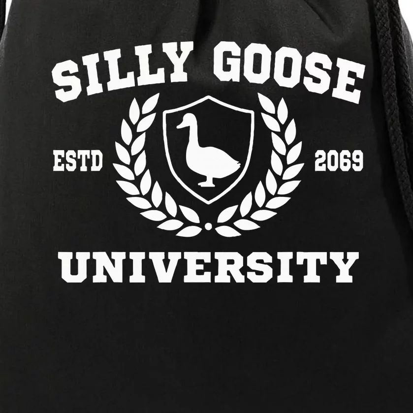 Silly Goose University Funny Meme Drawstring Bag