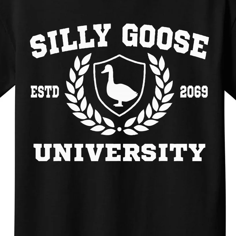 Silly Goose University Funny Meme Kids T-Shirt