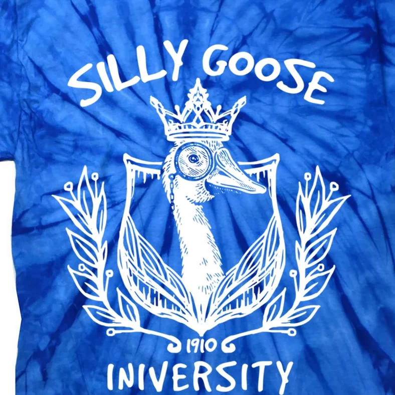 Silly Goose University Silly Goose Meme Costume Gift Tie-Dye T-Shirt