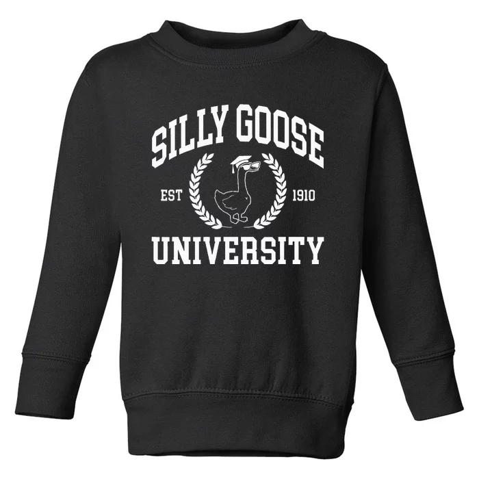 Silly Goose University Vintage Silly Goose On The Loose Toddler Sweatshirt