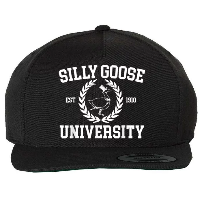 Silly Goose University Silly Goose Meme Costume Wool Snapback Cap