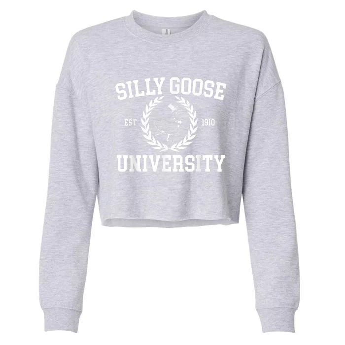 Silly Goose University Silly Goose Meme Costume Cropped Pullover Crew