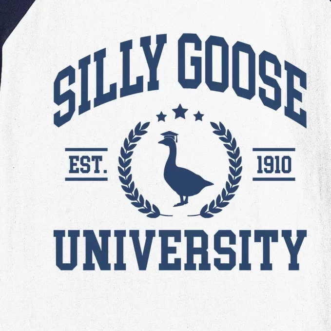 Silly Goose University Funny Goose On The Loose Funny Saying Baseball Sleeve Shirt