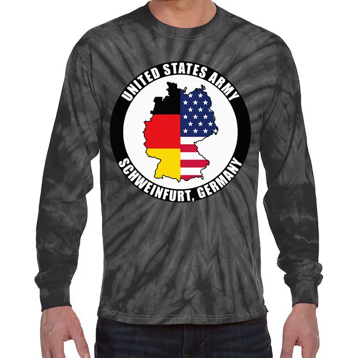 Schweinfurt Germany United States Army Military Veteran Gift Tie-Dye Long Sleeve Shirt