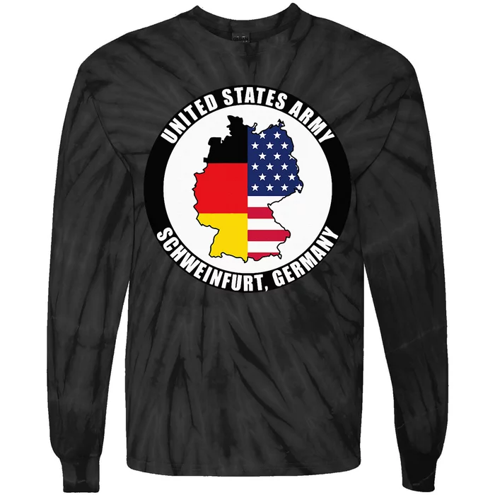 Schweinfurt Germany United States Army Military Veteran Gift Tie-Dye Long Sleeve Shirt