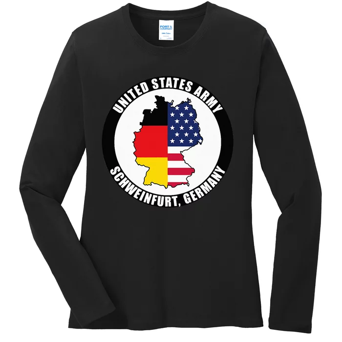 Schweinfurt Germany United States Army Military Veteran Gift Ladies Long Sleeve Shirt