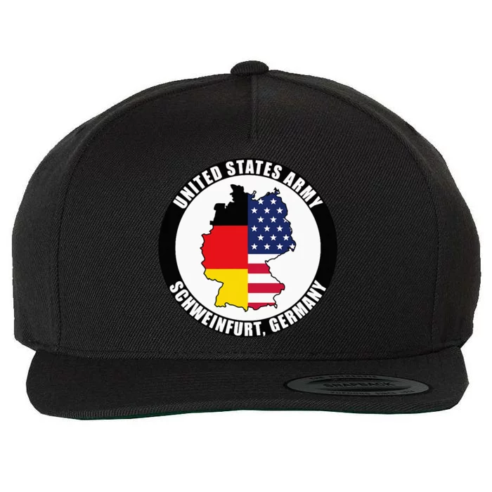 Schweinfurt Germany United States Army Military Veteran Gift Wool Snapback Cap