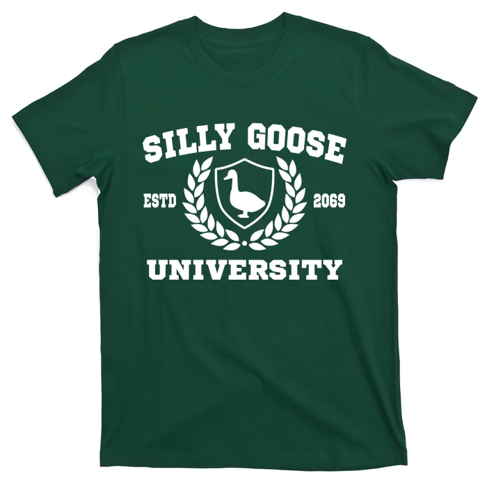 Silly Goose University Funny Meme School Bird T-Shirt