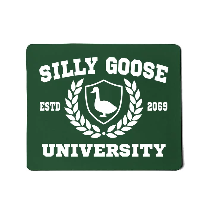 Silly Goose University Funny Meme School Bird Mousepad