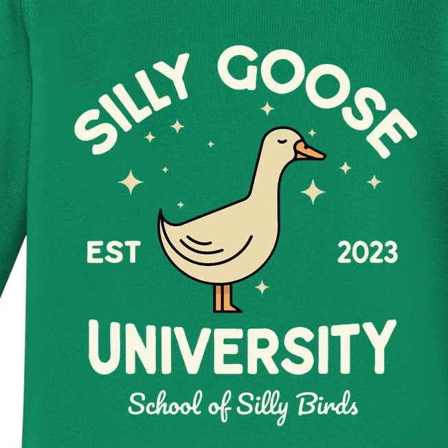 Silly Goose University School Of Silly Birds Sweatshirt Baby Long Sleeve Bodysuit