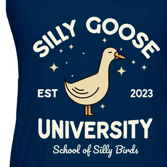 Silly Goose University School Of Silly Birds Sweatshirt Ladies Essential Flowy Tank