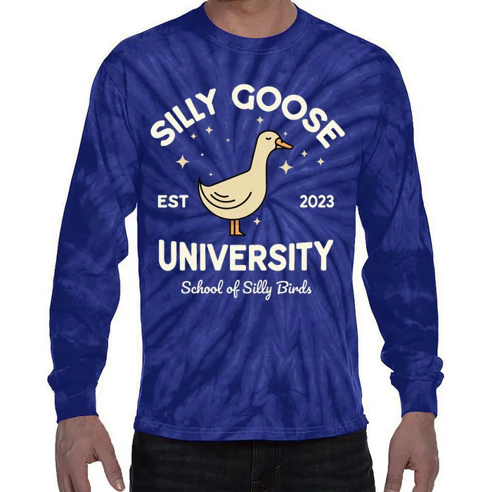 Silly Goose University School Of Silly Birds Sweatshirt Tie-Dye Long Sleeve Shirt