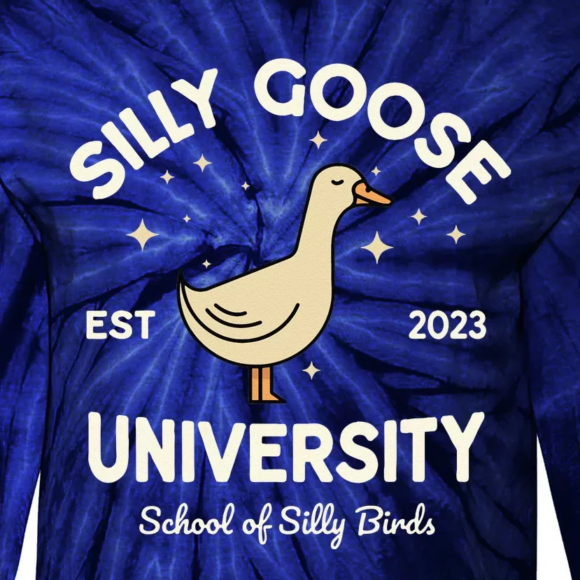 Silly Goose University School Of Silly Birds Sweatshirt Tie-Dye Long Sleeve Shirt