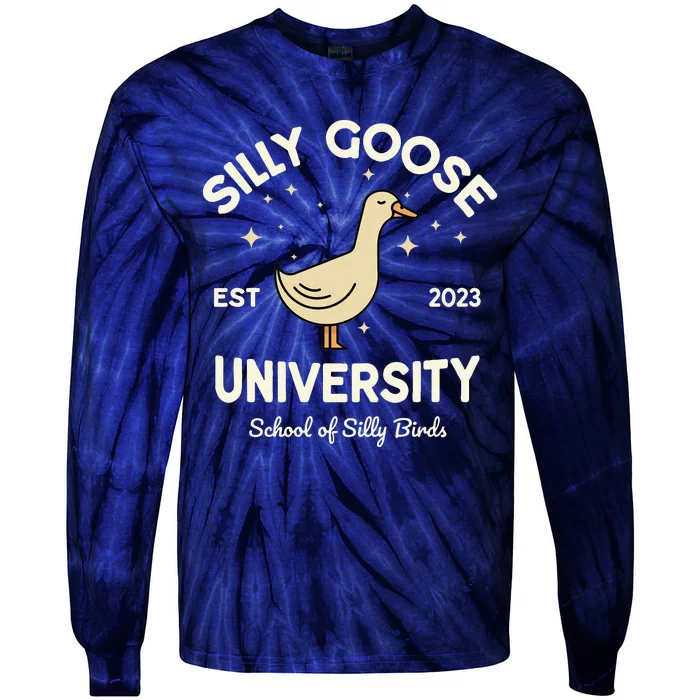 Silly Goose University School Of Silly Birds Sweatshirt Tie-Dye Long Sleeve Shirt