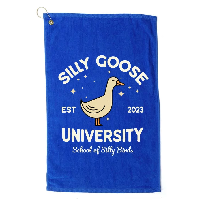 Silly Goose University School Of Silly Birds Sweatshirt Platinum Collection Golf Towel