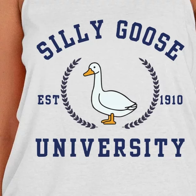 Silly Goose University Women's Knotted Racerback Tank