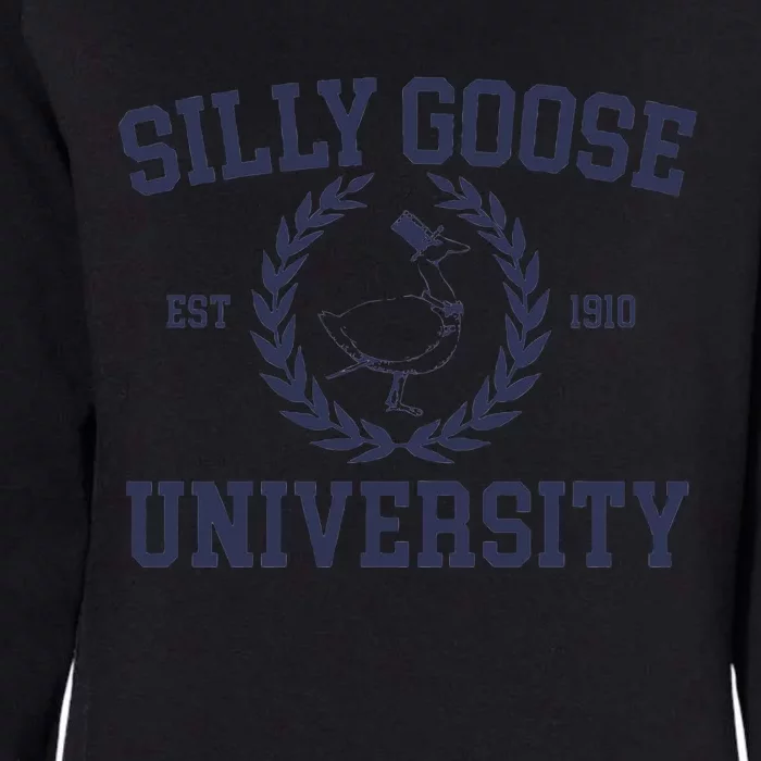 Silly Goose University Funny Silly Goose Meme Bird Lover Womens California Wash Sweatshirt