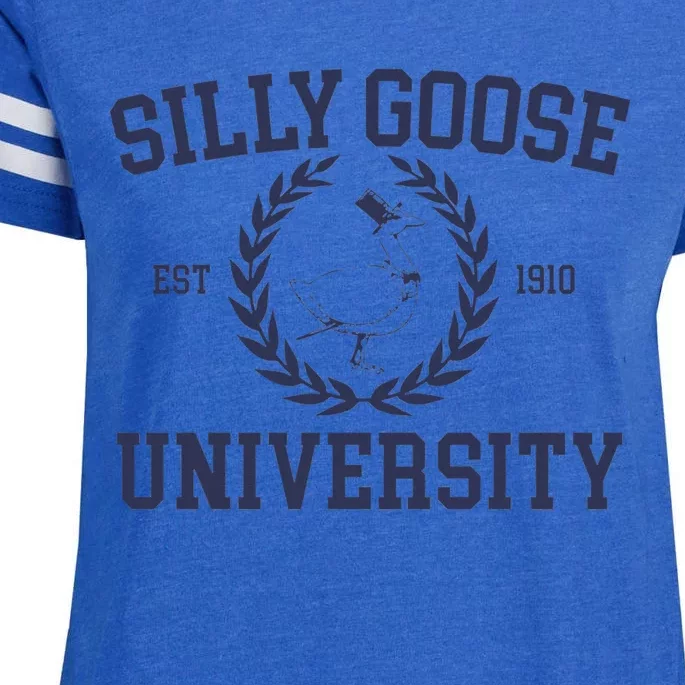 Silly Goose University Funny Silly Goose Meme Bird Lover Enza Ladies Jersey Football T-Shirt