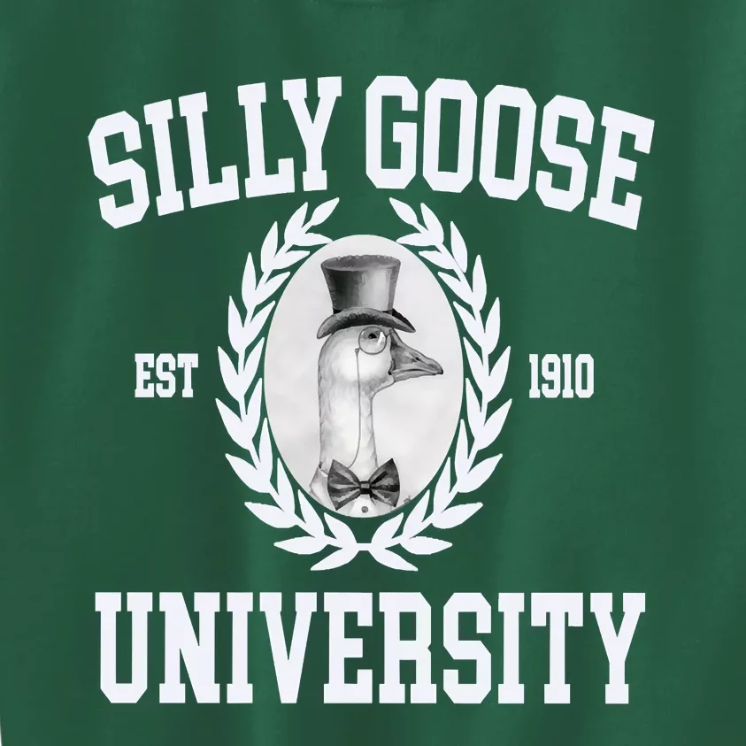 Silly Goose University Silly Goose Meme Costume Kids Sweatshirt