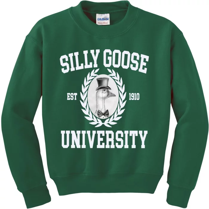 Silly Goose University Silly Goose Meme Costume Kids Sweatshirt