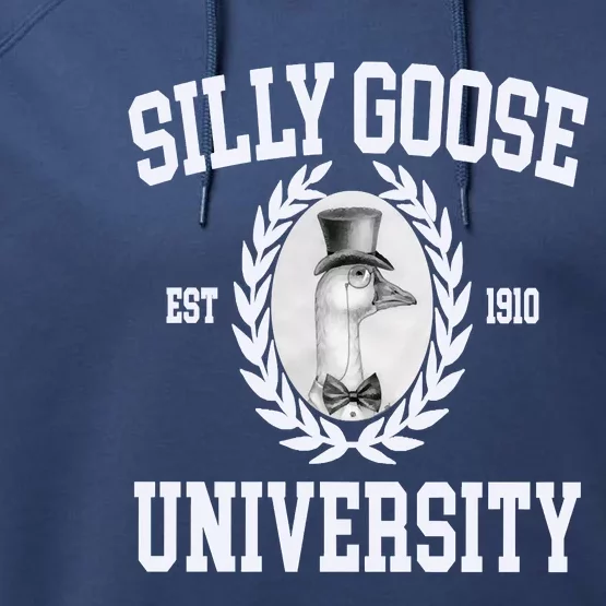 Silly Goose University Silly Goose Meme Costume Performance Fleece Hoodie