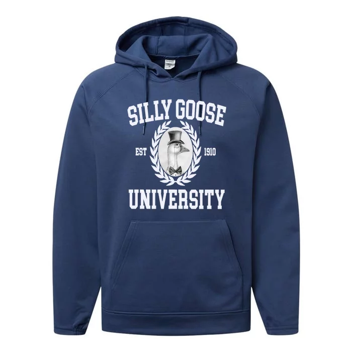 Silly Goose University Silly Goose Meme Costume Performance Fleece Hoodie