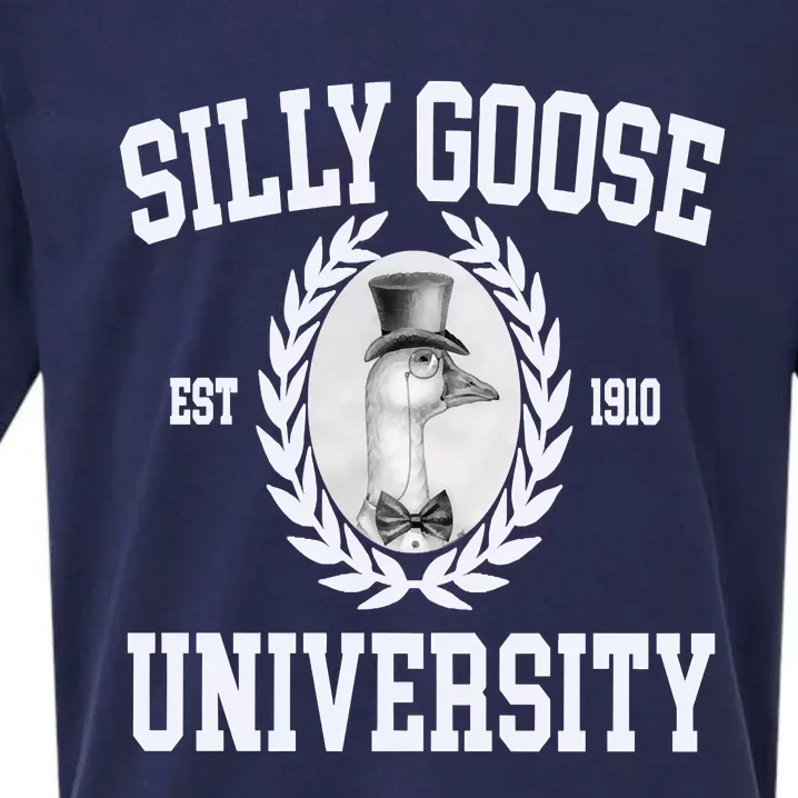 Silly Goose University Silly Goose Meme Costume Sueded Cloud Jersey T-Shirt