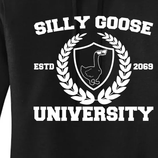 Silly Goose University Silly Goose Meme Funny Women's Pullover Hoodie