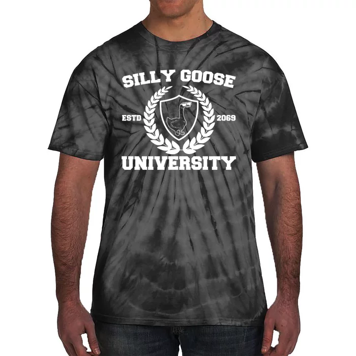 Silly Goose University Silly Goose Meme Funny Tie-Dye T-Shirt