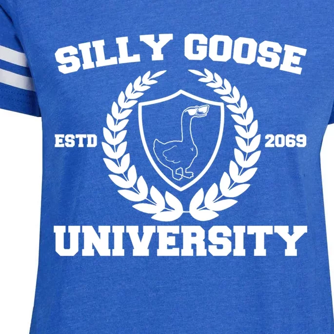 Silly Goose University Silly Goose Meme Funny Enza Ladies Jersey Football T-Shirt