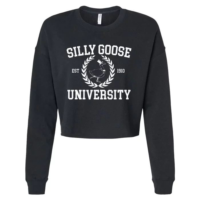 Silly Goose University Cropped Pullover Crew