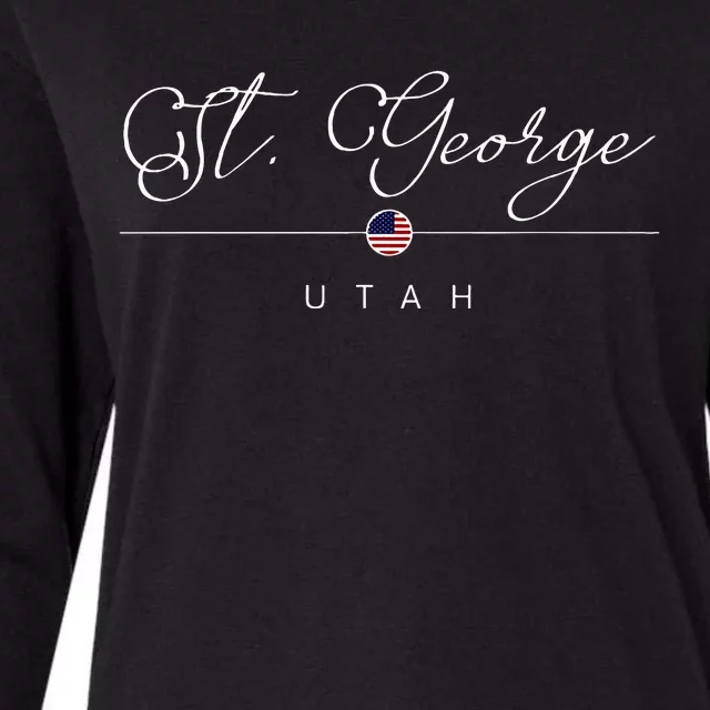 St. George Utah Ut On St. George Womens Cotton Relaxed Long Sleeve T-Shirt