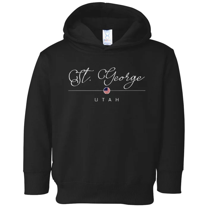 St. George Utah Ut On St. George Toddler Hoodie