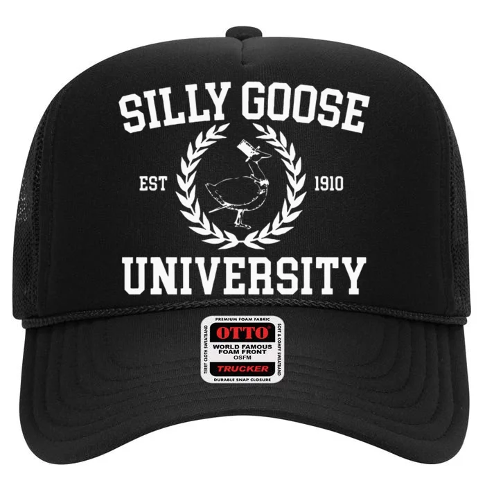 Silly Goose University Silly Goose Meme Costume High Crown Mesh Trucker Hat