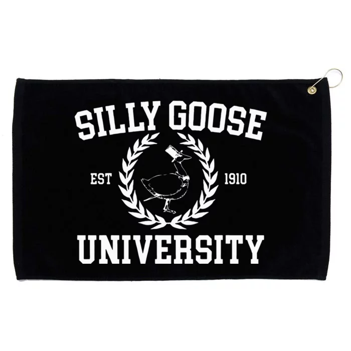 Silly Goose University Silly Goose Meme Costume Grommeted Golf Towel