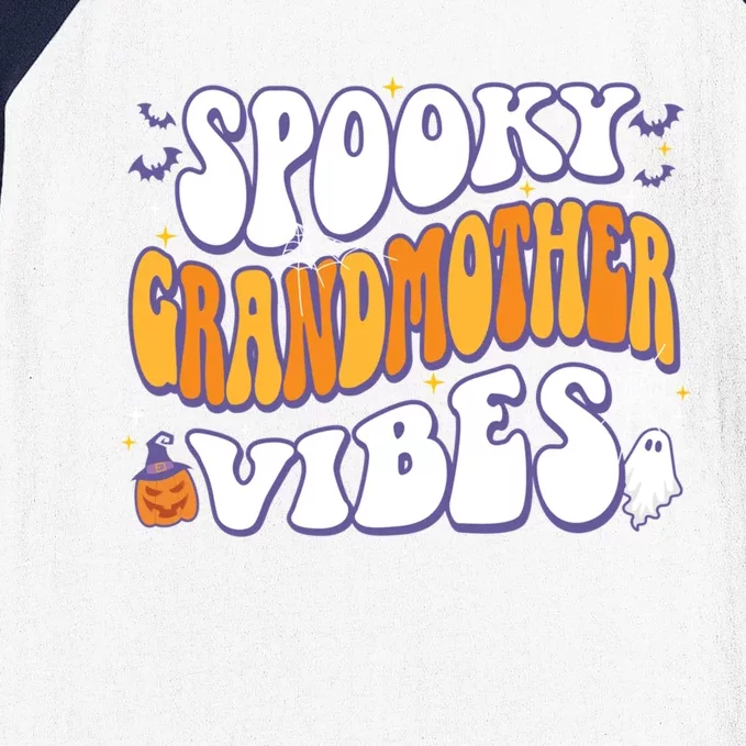 Spooky Grandmother Vibes Halloween Gift Baseball Sleeve Shirt