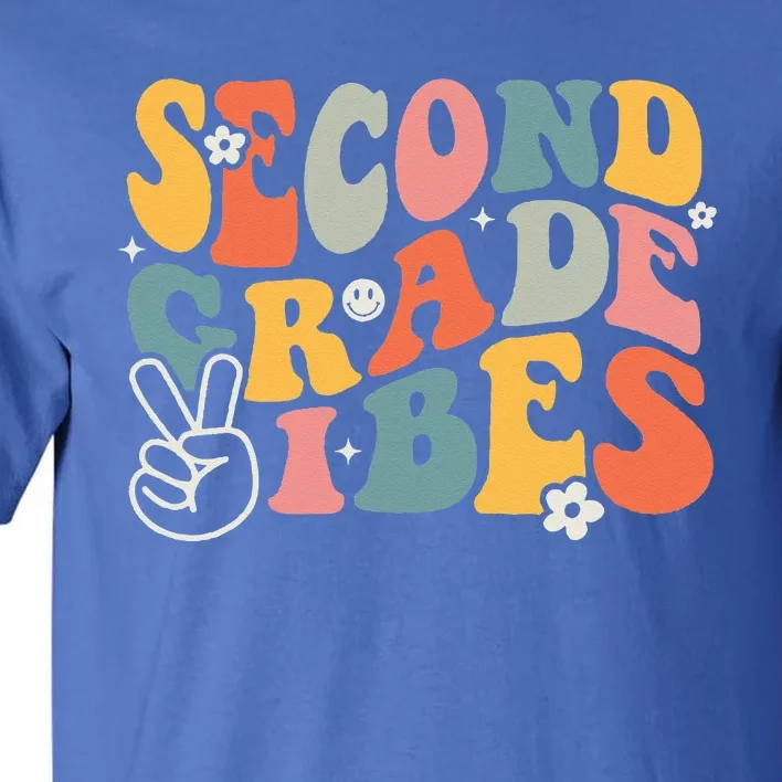 Second Grade Vibes Team 2nd Grade Groovy Back To School Tall T-Shirt