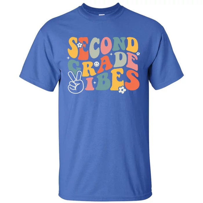 Second Grade Vibes Team 2nd Grade Groovy Back To School Tall T-Shirt