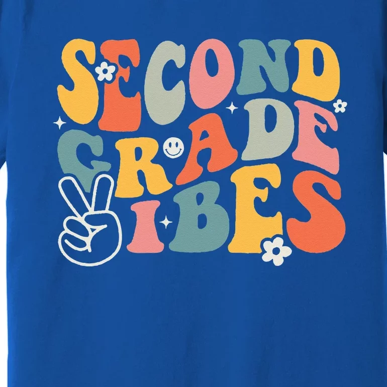 Second Grade Vibes Team 2nd Grade Groovy Back To School Premium T-Shirt