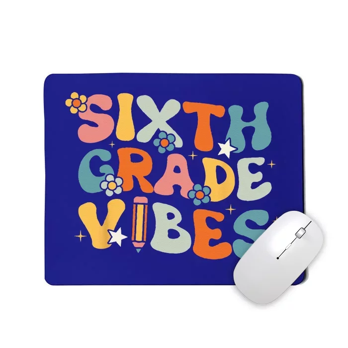 Sixth Grade Vibes Back To School Retro 6th Grade Teachers Mousepad