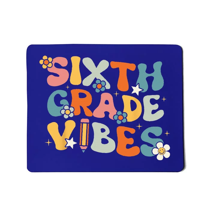 Sixth Grade Vibes Back To School Retro 6th Grade Teachers Mousepad