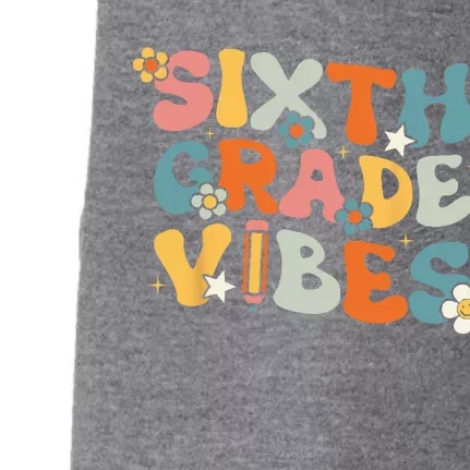 Sixth Grade Vibes Back To School Retro 6th Grade Teachers Doggie 3-End Fleece Hoodie