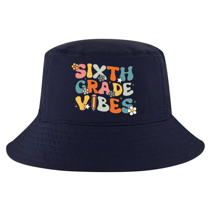 Sixth Grade Vibes Back To School Retro 6th Grade Teachers Cool Comfort Performance Bucket Hat