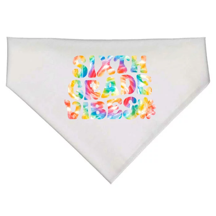 Sixth Grade Vibes 6th Grade Team Teachers USA-Made Doggie Bandana