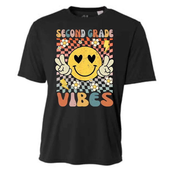 Second Grade Vibes 2nd Grade Retro Teacher 1st Day Of School Cooling Performance Crew T-Shirt