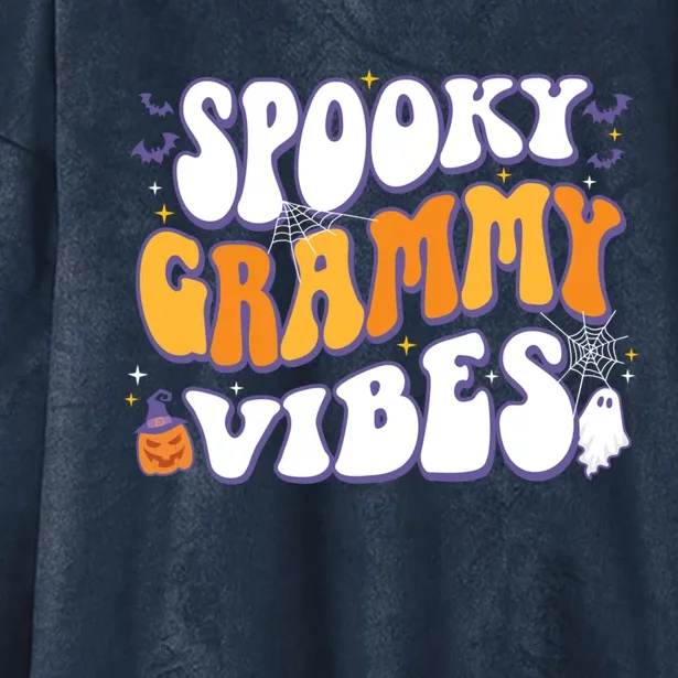 Spooky Grammy Vibes Halloween Gift Hooded Wearable Blanket