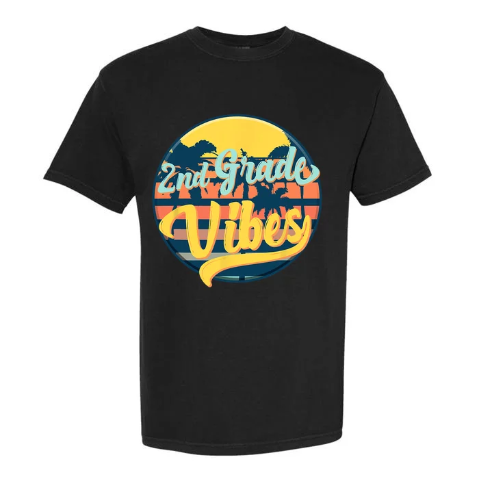 Second Grade Vibes Team 2nd Grade Teacher Or Student Retro Garment-Dyed Heavyweight T-Shirt