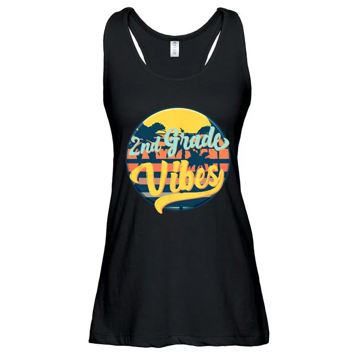 Second Grade Vibes Team 2nd Grade Teacher Or Student Retro Ladies Essential Flowy Tank